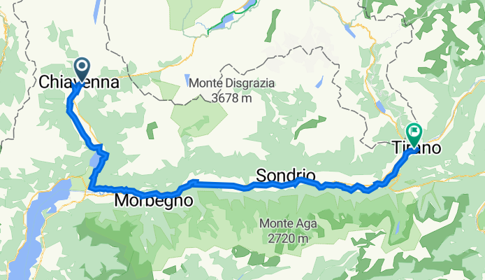 Corso Vittorio Emanuele II 2, Chiavenna nach Via Alessandro Manzoni 2, Tirano