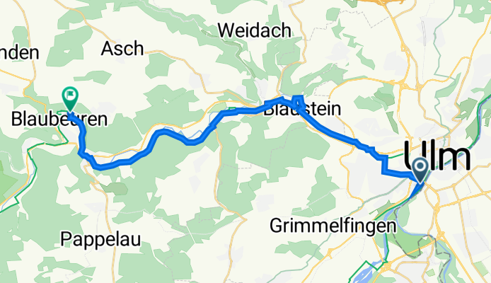 Galgenbergweg 8, Ulm nach Dodelweg 20, Blaubeuren