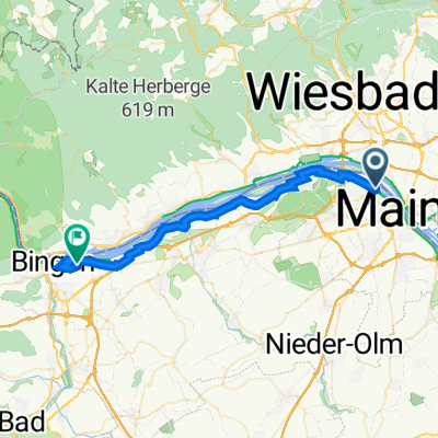 Rheinallee 94, Mainz nach Rochusberg 11, Bingen am Rhein