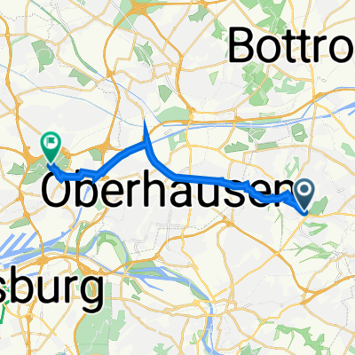 Bandstraße 22, Essen nach Emscherstraße 71, Duisburg