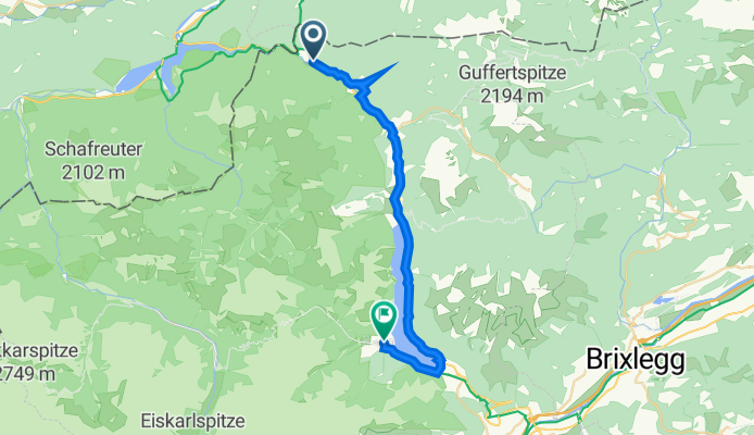 Achenwald 657, Achenkirch nach Kirchstraße 20, Eben am Achensee