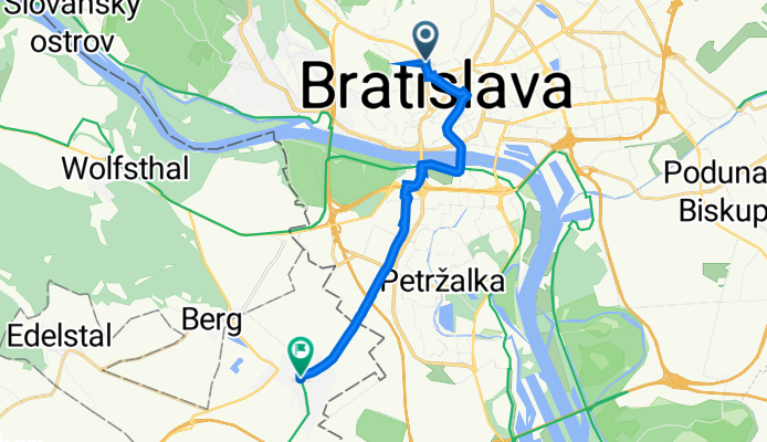 Nám Franza Liszta 3216/2, Bratislava I až Obere Hauptstraße, Kittsee