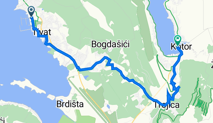 Put Marina Tivat, Tivat do Riva, Starigrad Kotor