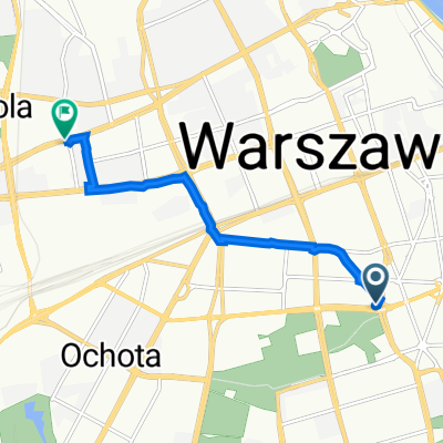 Warszawa do Droga Wojewódzka 629 58, Warszawa