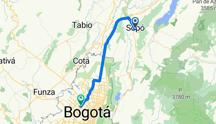 De Carrera 3 2 - 83, Sopo a Avenida Boyacá 64a29, Bogotá