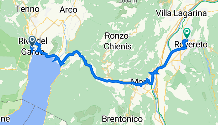 Piazza Catena 2, Riva del Garda nach Via Francesco Paoli 19A, Rovereto