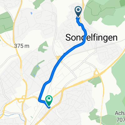 Reichenecker Straße 66, Reutlingen nach Silberburgstraße 6, Reutlingen