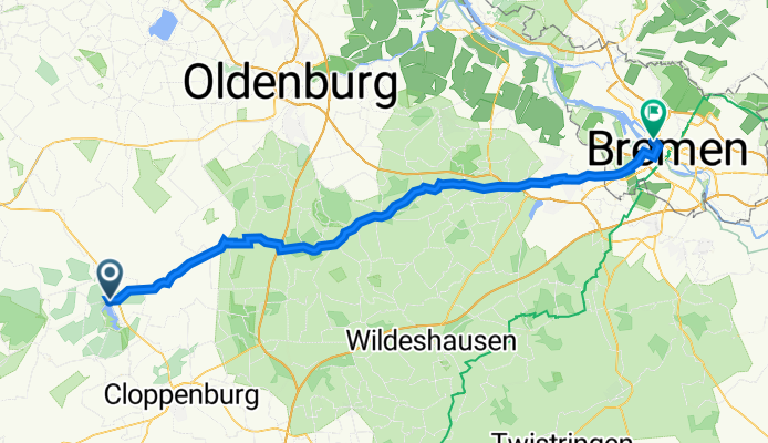 Thülsfelder Straße 1b, Friesoythe nach Hansestraße 6, Bremen
