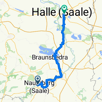 Bahnhofstraße 37, Naumburg nach Hans-Dietrich-Genscher-Platz 1, Halle (Saale)
