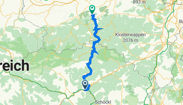 Paulahofsiedlung 64, Bruck an der Mur nach St Gotthard 21, Texingtal