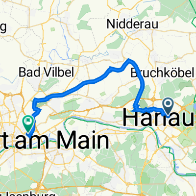 Karl-Marx-Straße 71, Hanau nach Reinganumstraße 3, Frankfurt am Main