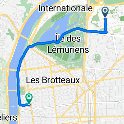 36 Avenue Pierre de Coubertin, Villeurbanne à 28 Rue Bugeaud, Lyon