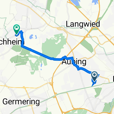 Aubing-Lochhausen-Langwied, München nach Lochhauser Straße 58B, Puchheim