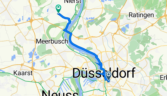 Pionierstraße 10, Düsseldorf to Große Gasse 55, Meerbusch
