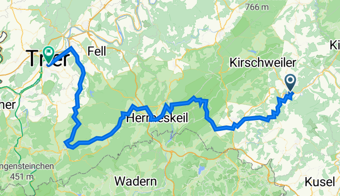 Idar-Oberstein nach Gartenfeldstr., Trier