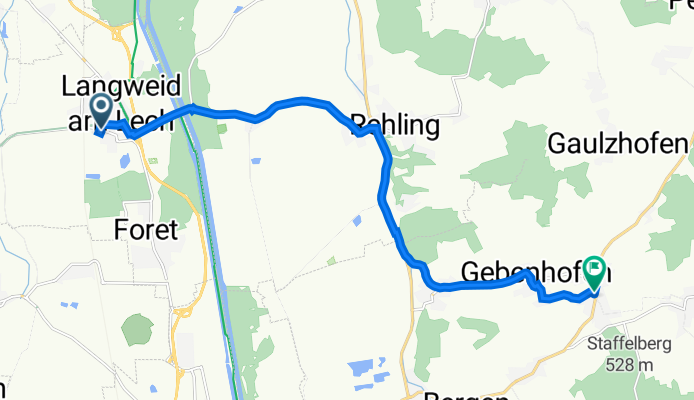 Hochvogelstraße 1, Langweid am Lech nach Schloßplatz 4, Affing