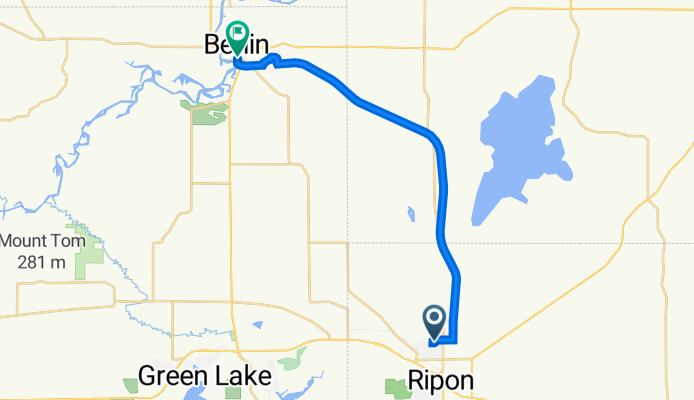 64 Sunset Ave, Ripon to 146–180 S State St, Berlin