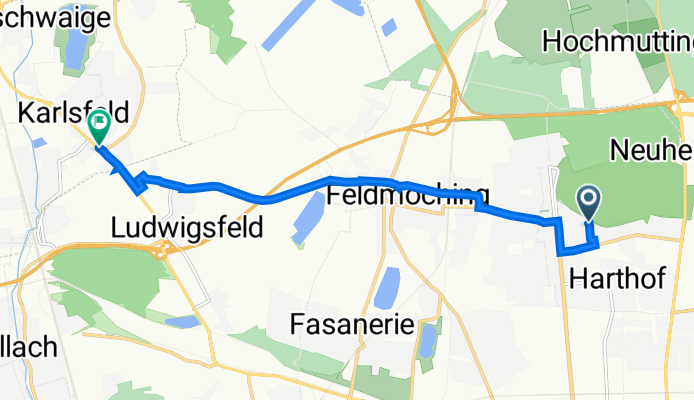 Hildegard-von-Bingen-Anger 31, München to B304 201, Karlsfeld