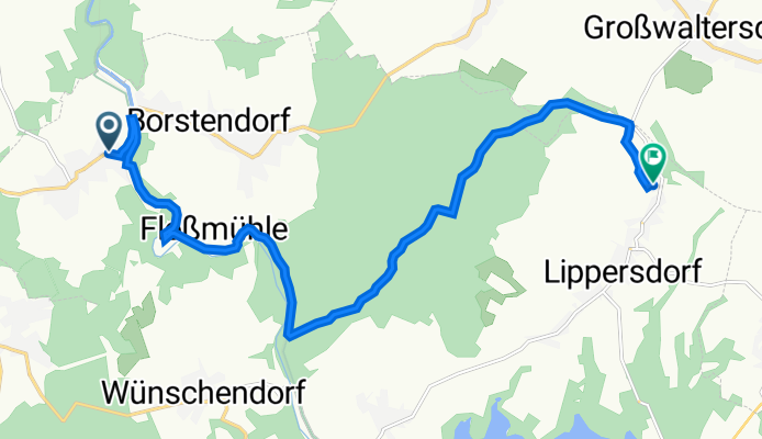 Alte Leitstraße 1, Grünhainichen nach Hauptstraße 161, Pockau-Lengefeld