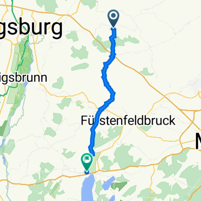 Hirtenstraße 9, Altomünster nach Ringstraße 9, Eching am Ammersee