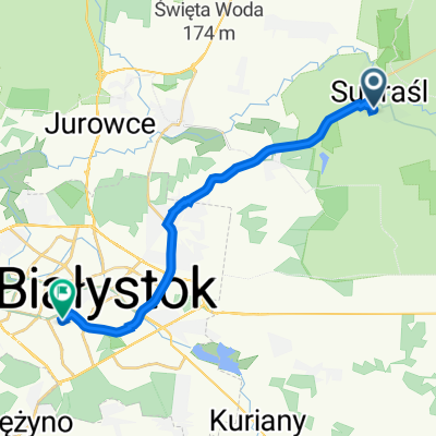 Kościelna 26, Supraśl do Depowa 9E, Białystok