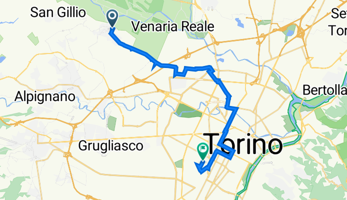 Via Venaria 6, Druento a Via Paolo Braccini 43–49, Torino