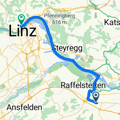 Kakteenstraße 4–6, Asten nach Sparkassenplatz 2, Linz