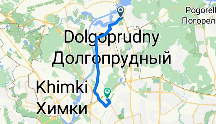 Московская улица, Долгопрудный до Ижорская улица, 9 с2А, Москва