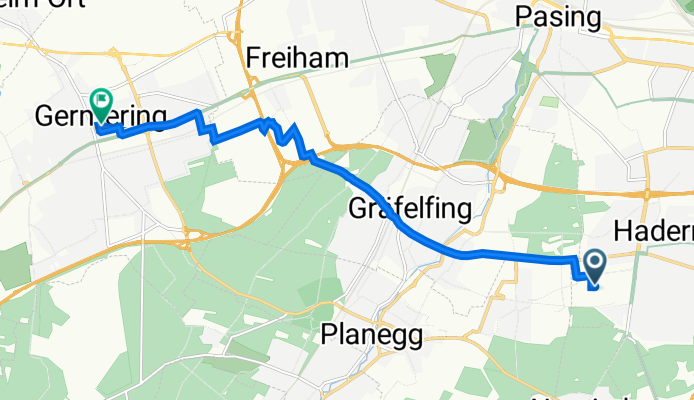 Hadern, München nach Eugen-Papst-Straße 10, Germering