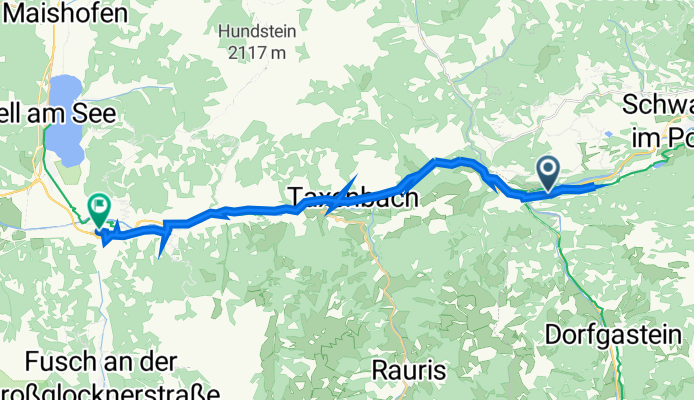 Klamm 24A, St. Veit im Pongau nach Gartenweg 2, Bruck an der Großglocknerstraße