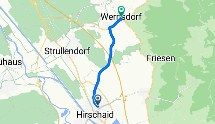 Heinrichstraße 5, Hirschaid nach Zur Beckenmühle 13, Strullendorf