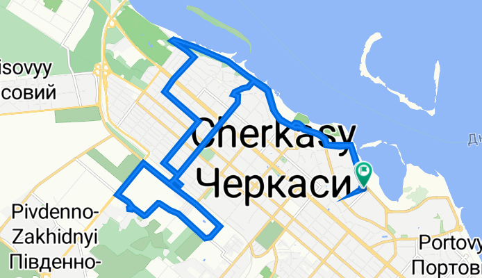 Heroiv Dnipra Street, 63, Cherkasy to Heroiv Dnipra Street, 63, Cherkasy