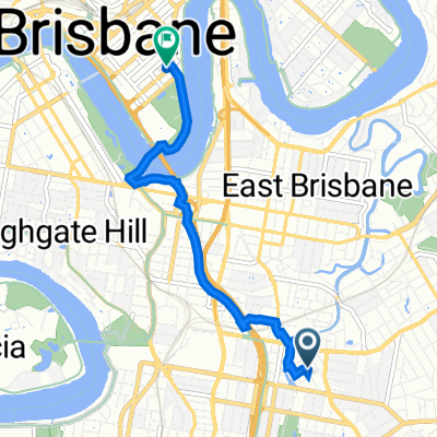 56 Cleveland St, Stones Corner to 240 Margaret St, Brisbane