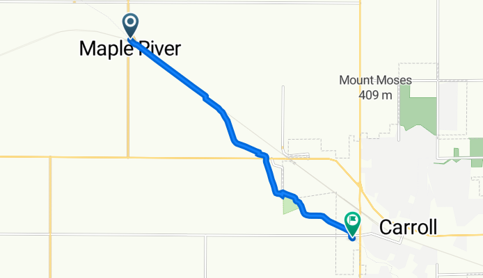 Sauk Bike Trail, Carroll to 777 200th St, Carroll