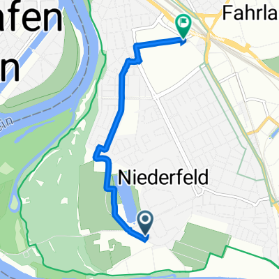 Unter den Weiden 18, Mannheim nach Paul-Wittsack-Straße 2, Mannheim