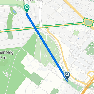 Waldschulallee 23, Berlin nach Kol. Eisenbahnland 9, Berlin