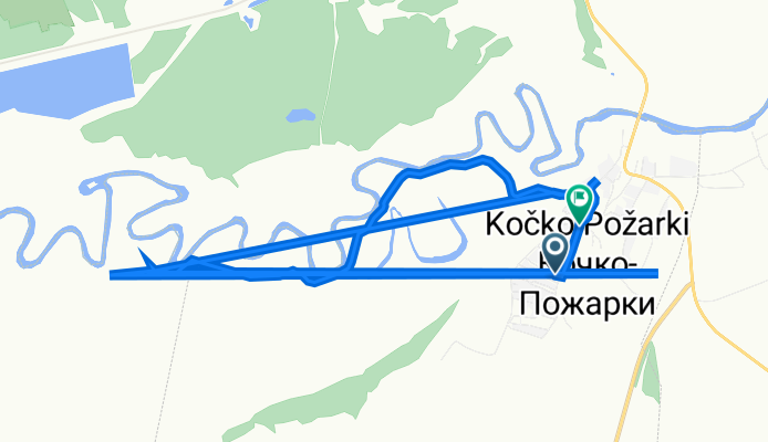 От Октябрьская улица, Кочко-Пожарки до Октябрьская улица, Кочко-Пожарки