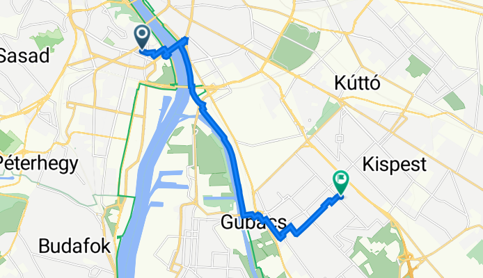 Lágymányosi utca 12., Budapest to Zalán utca 43., Budapest