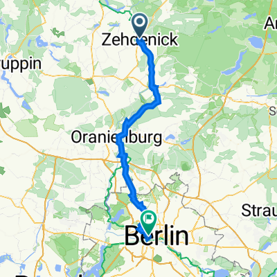 Schleusenstraße 29, Zehdenick nach Europaplatz 2, Berlin