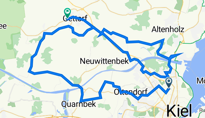 Neufeldtstraße 10, Kiel nach Hasselrott 54, Gettorf