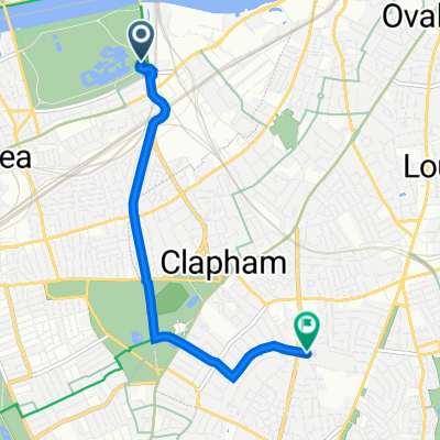 Carriage Dr E, London to 129–137 Crescent Lane, London