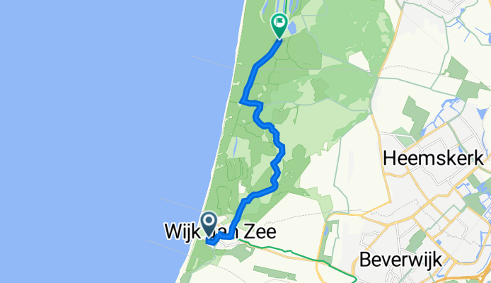 Sint Odulfstraat 2A, Wijk aan Zee nach Weg zonder naam, Castricum