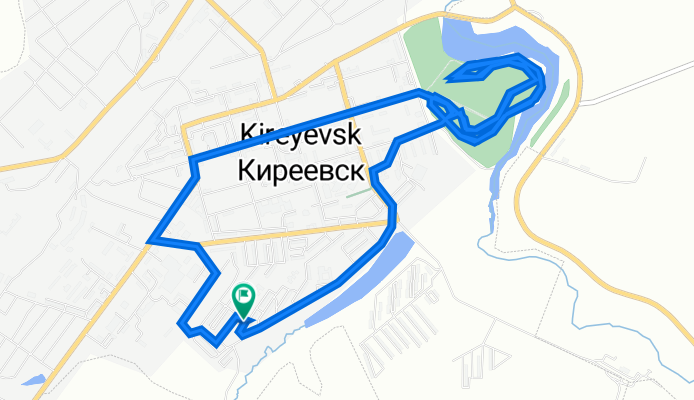 улица Комарова, 10, Киреевск до улица Комарова, 9, Киреевск