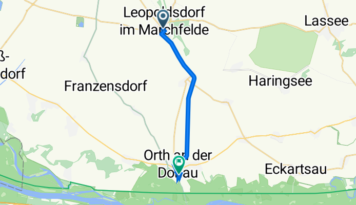 Breitstetter Straße 6, Leopoldsdorf im Marchfelde nach Uferstraße 1, Orth an der Donau