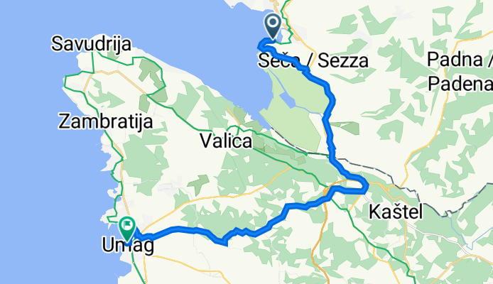 Seča 204 nach Šetalište Vladimira Gortana 7, Umag