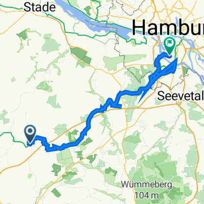Hauptstraße 34, Groß Meckelsen to Kattwykdamm 4, Hamburg