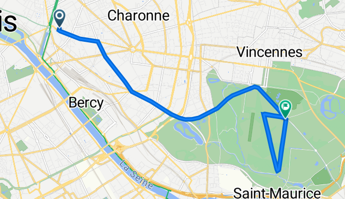 33 Rue du Faubourg Saint-Antoine, Paris to Route de la Faluère, Paris