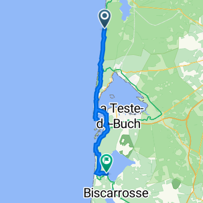Eurovélo 1 - Atlantique Coast Route, Le Porge to 18 Chemin de Maguide, Biscarrosse