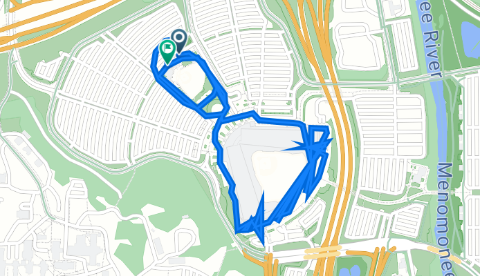 1 Brewers Way, Milwaukee to 1 Brewers Way, Milwaukee