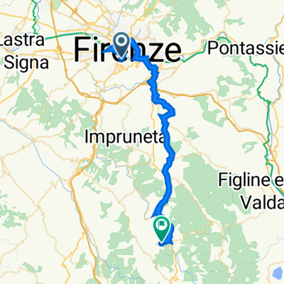 Piazza di San Felice 2 R, Florenz nach Castello di Montefioralle 55, Greve in Chianti